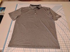 MENS 2XL GRAY STRIPED BLACK CLOVER FITTED TALKING STICK RESORT POLO SHIRT – NWT