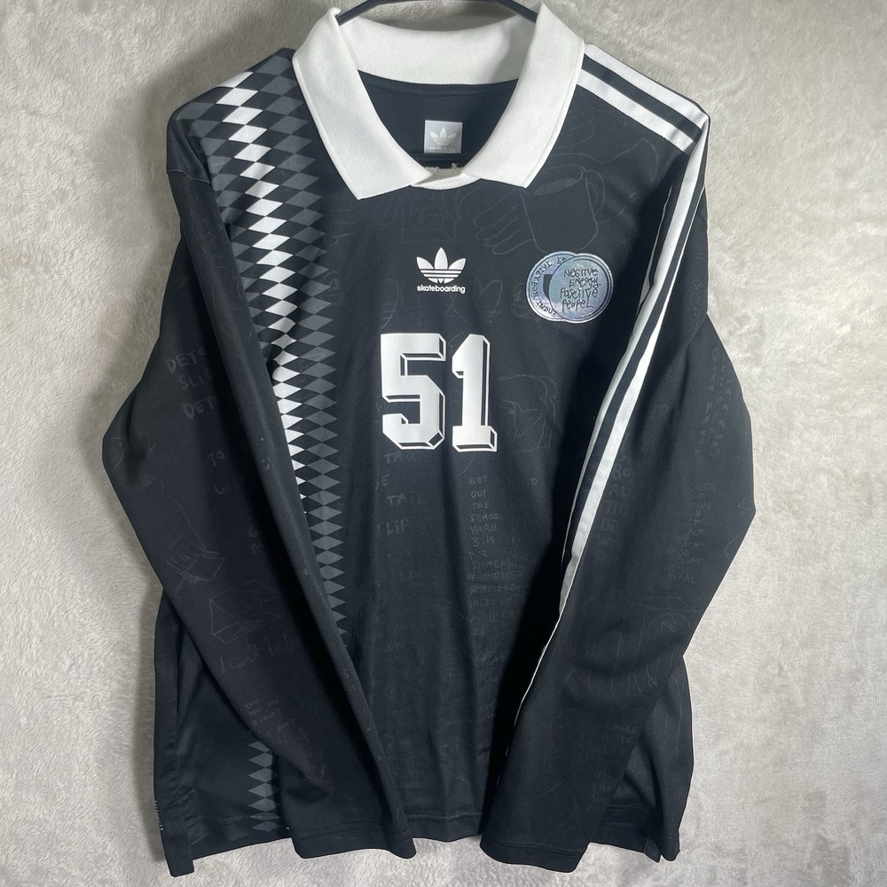 Skateboarding Mark Johnson Adidas Jersey Adult Medium Black White 2018 Copa Men