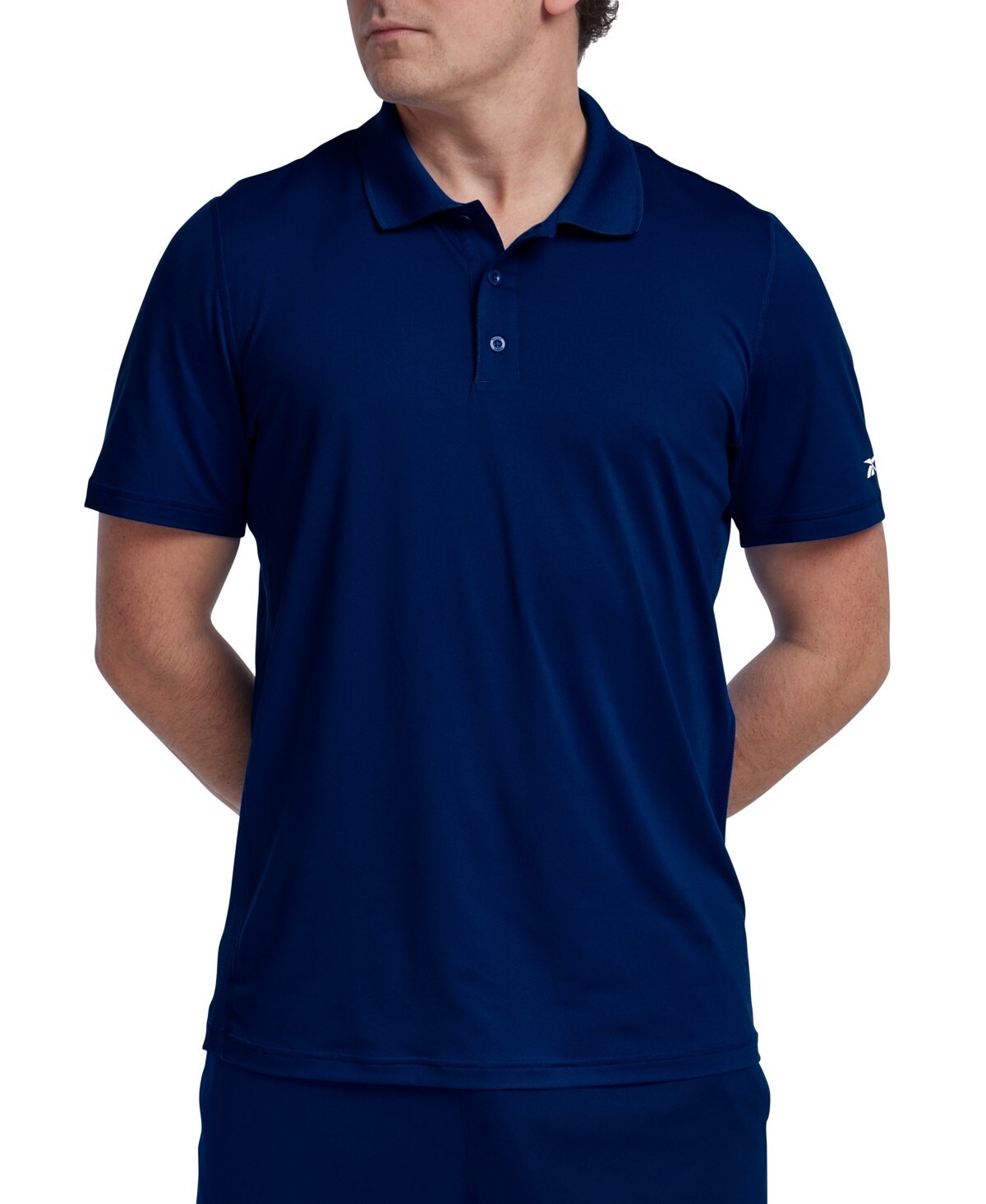 Reebok Short Sleeve Performance Training Polo Shirt Men's M Vector Navy Pullover gallery