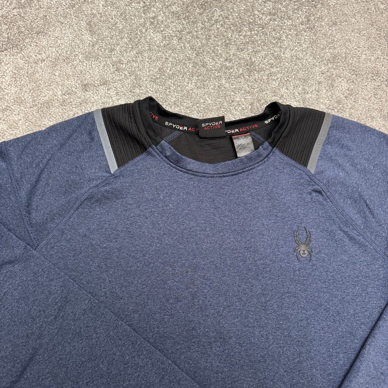 Spyder Spyder ProW-B ActiveT-Shirt Mens Medium Blue Long Sleeve Baselayer Tee gallery