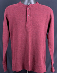 LL Bean Traditional Fit Outer Layer Shirt Men’s M Burgundy Wool Blend Workwear