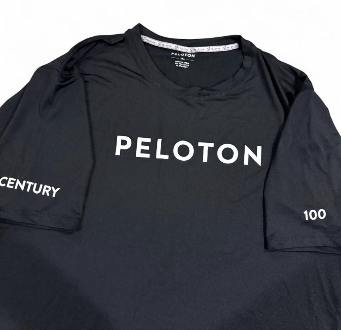 Peloton Century Club 100 Ride Men’s 3XL XXL Black Crew Neck Breathable T-Shirt gallery