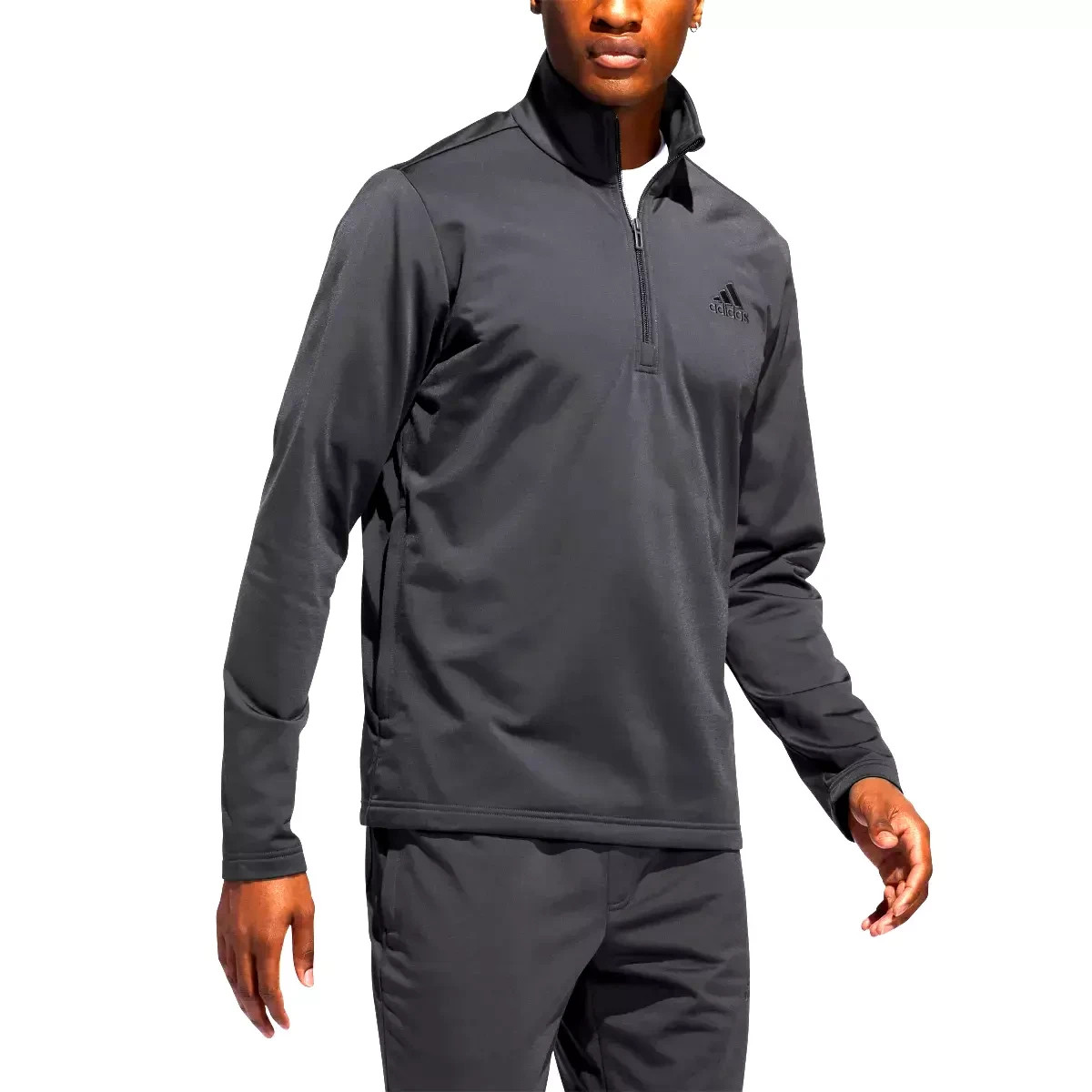 adidas Men's Quarter Zip Performance Track Top/Shirt - Grey Size S, L gallery