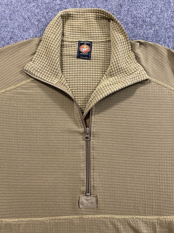 USMC FROG Flame Resistant Polartec Grid Fleece 1/2 Zip Mens Small Coyote Peckham gallery