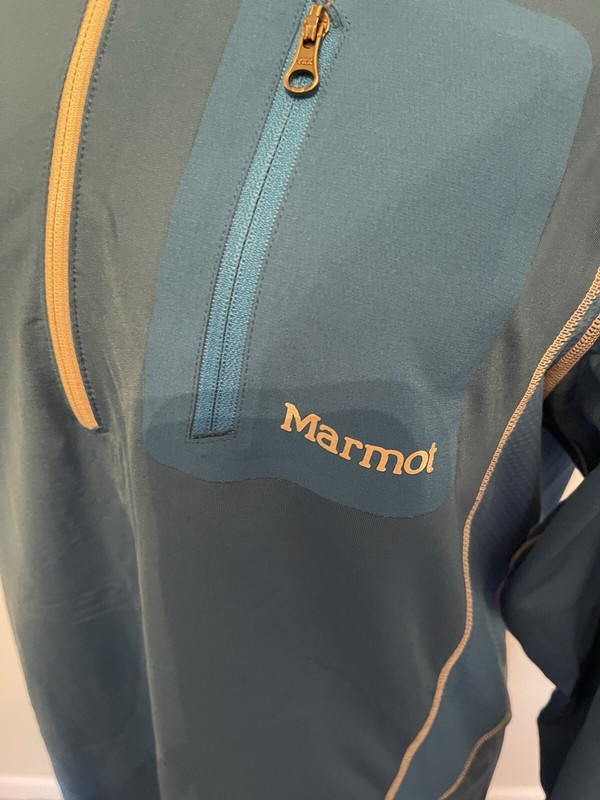 Men’s Marmot Half Zip Pullover With Thumb Holes Sz L; Royal Blue gallery