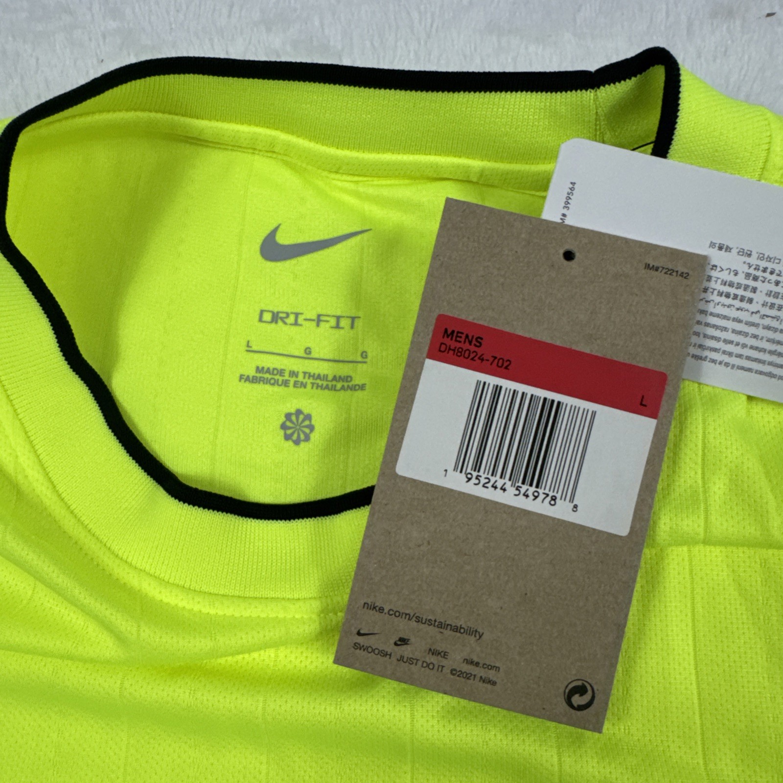 NEW Nike Men’s Dri-FIT Referee II Soccer Jersey Volt Yellow Sz L DH8024-702 gallery
