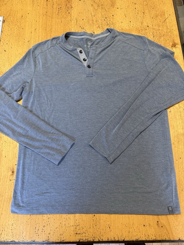 Free Fly Mens Large Long Sleeve Henley Shirt Gray Heather Size Comfort Adventure gallery