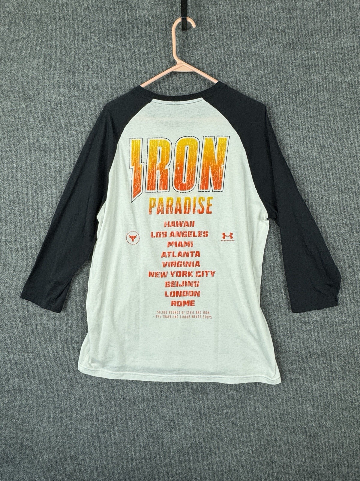 Under Armour Project Rock Shirt Men’s Size Large Long Sleeve Iron Paradise Adult gallery