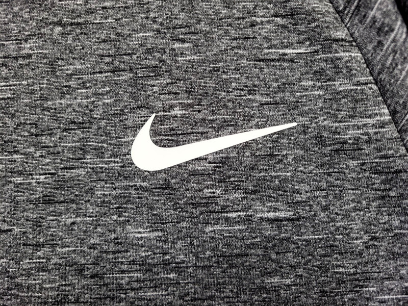 Nike Swim T-shirt Men's Medium Gray White Adult Dri-Fit Lightweight UV UPF 40+ gallery