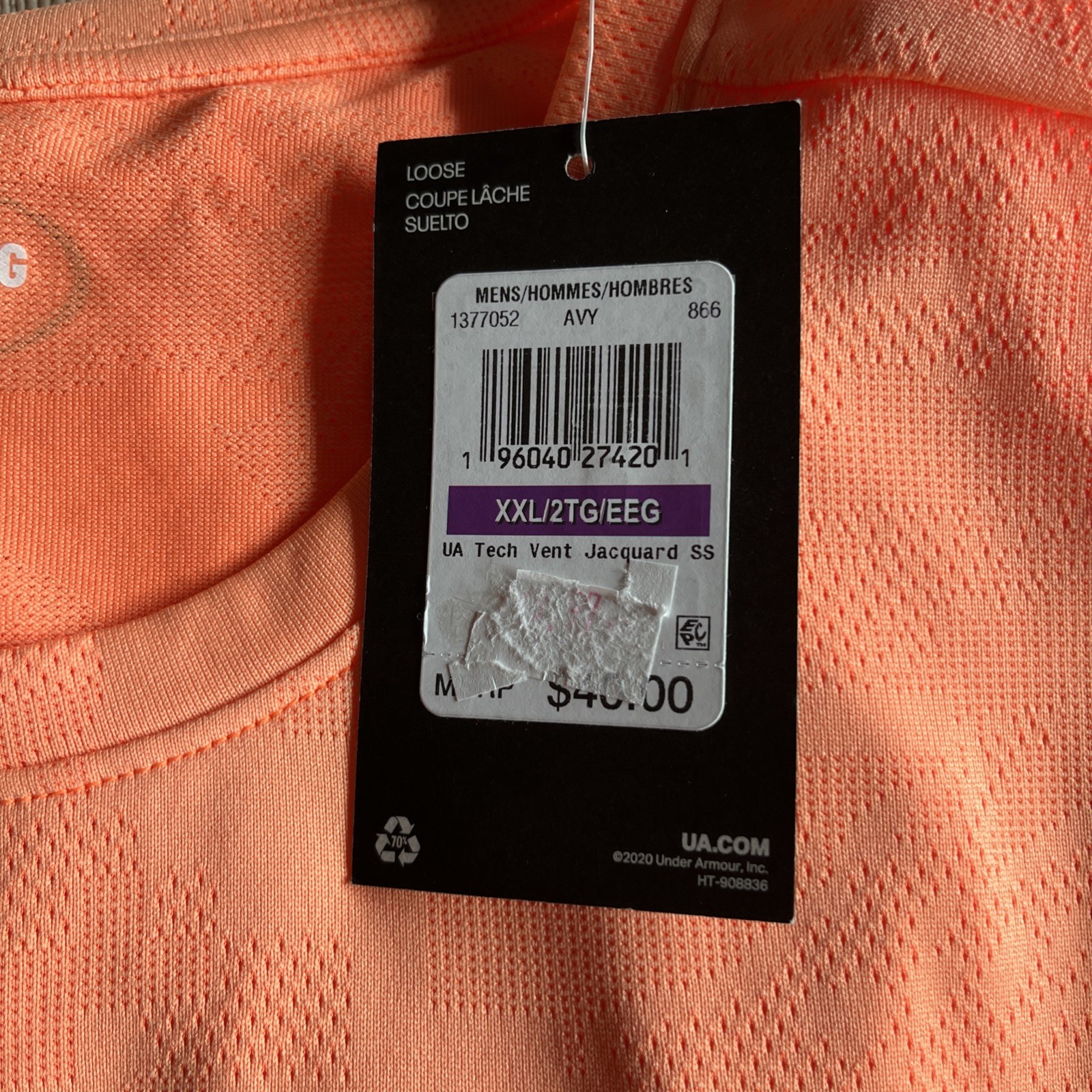 Under Armour Tech Vent Jacquard T-Shirt Orange 1377052-866 Men’s 2XL NWT $40 gallery