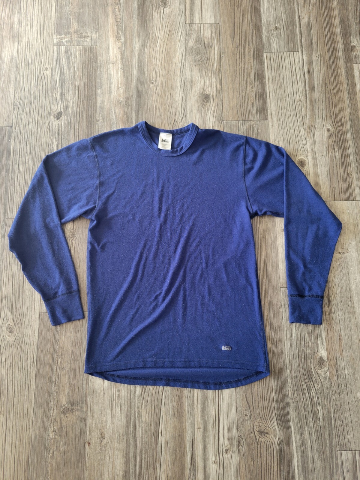 REI Shirt Men’s Medium Blue Base Layer Camp Hiking Long Sleeve Athletic USA gallery