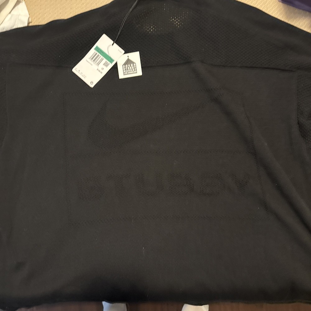 Size XL- Nike x Stussy Long Sleeve Knit Jersey Black SS24 BRAND NEW
