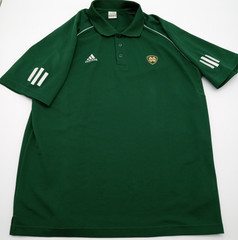 Adidas Mens Golf Polo Large Climacool Sports 3 Stripe, Mountain, ND Logos S/S