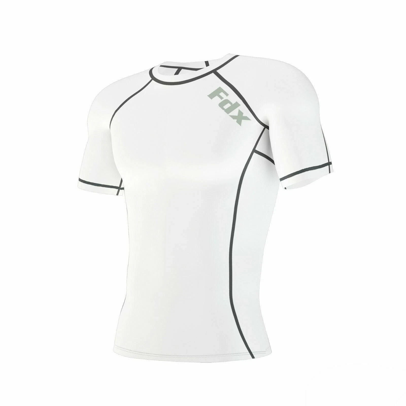 FDX Mens Compression Armour Base Layer Top Half Sleeve Thermal Gym Sports Shirt gallery