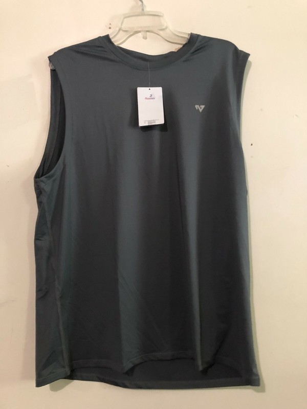 NWT Roadbox Plus Size 2XL Gray Men Athletic Sports Active Stretch Tank Top Tee gallery
