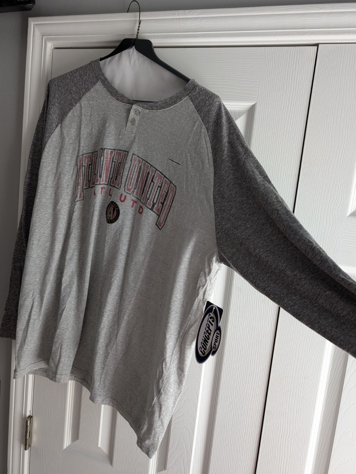 Atlanta United Officially Licensed MLS ATL UTD button up Henley Gray 2XL gallery