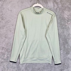 Quiksilver Shirt Mens Medium Green Long Sleeve Crew Neck Surf Rashguard Top