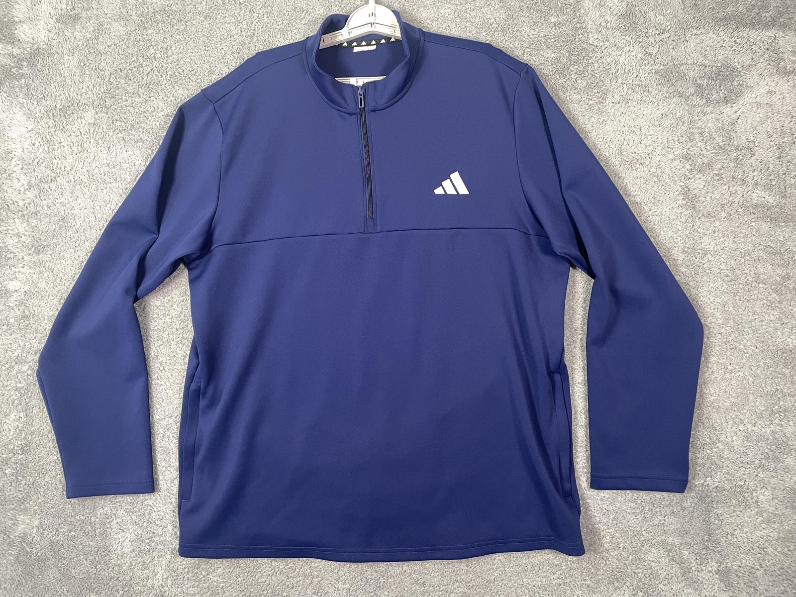 Adidas Pullover Mens XL Blue 1/4 Zip Long Sleeve Athletic Training Top JY6597 gallery