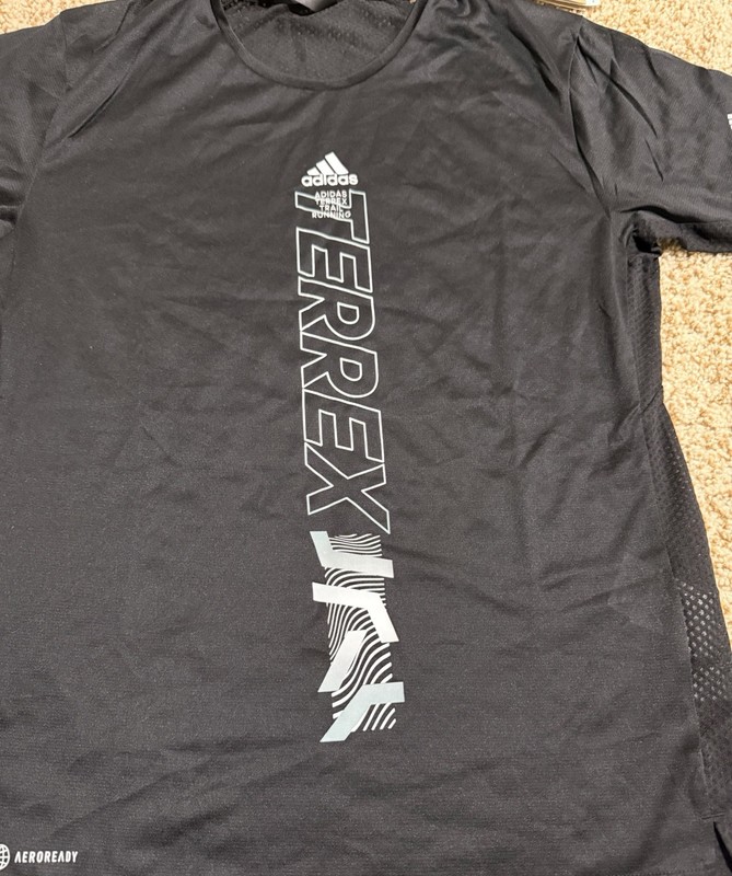 Adidas Terrex Short Sleeve Agravic Trail Running Shirt Black Size XS gallery