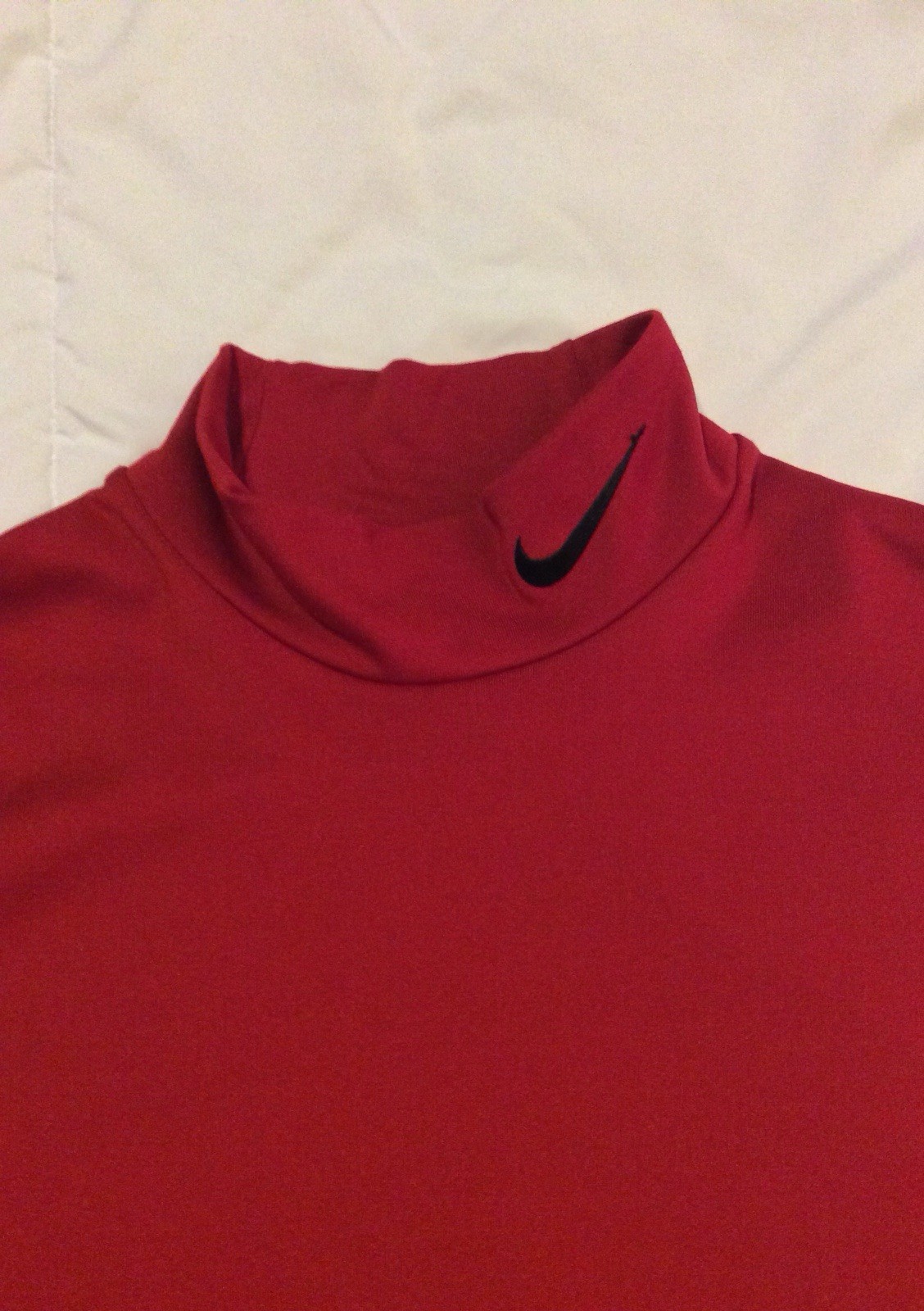 MEN NIKE PRO COMBAT SIZE L LARGE DRI FIT BURGUNDY MAROON GRAY FITTED LONG SLEEVE gallery