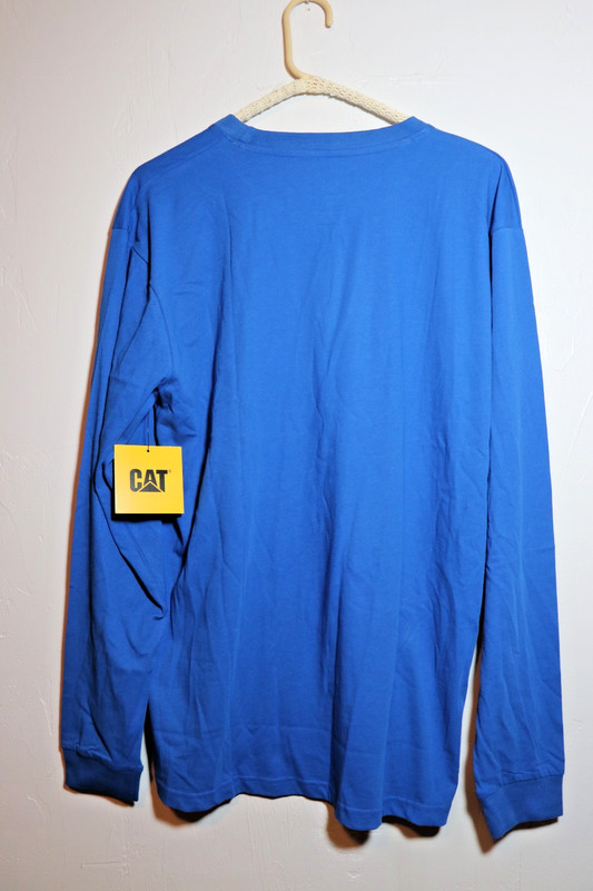 Caterpillar Men's L Cooling Long Sleeve Tee Memphis Blue NWT 1510452 Work Shirt gallery