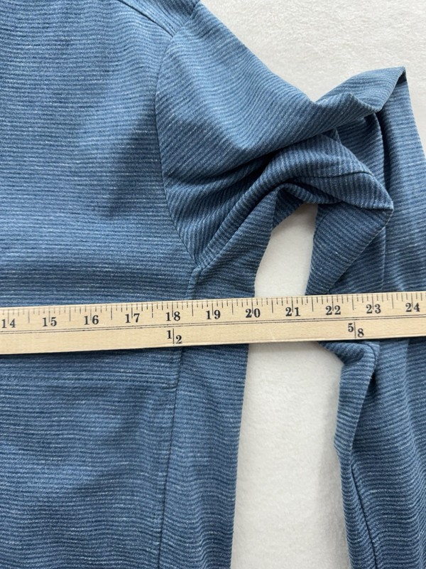 Royal Robbins Mens Medium Pullover Active Quarter Zip Blue Heathered Stripe gallery