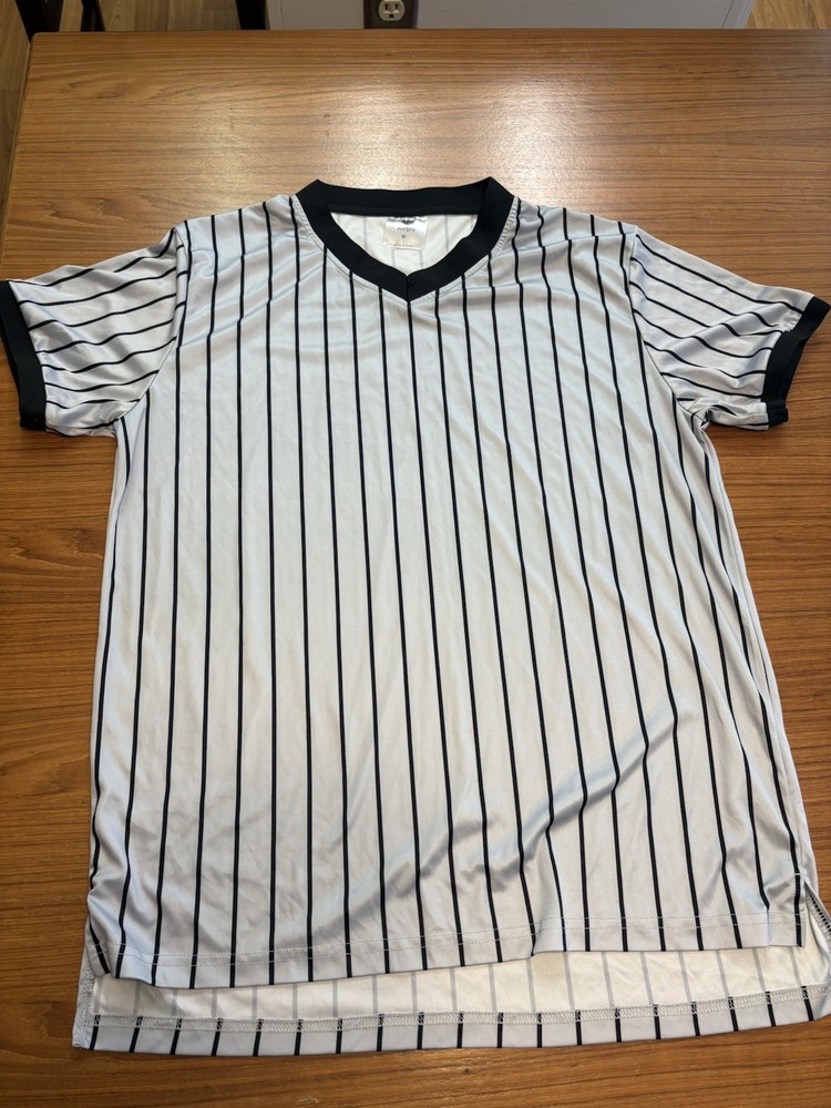 Gray And Black Referee Shirt