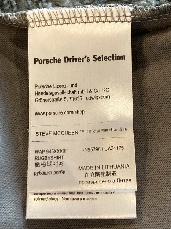 PORSCHE DESIGN STEVE MCQUEEN COLLECTION RUGBY SHIRT USA SIZE: S = EURO SIZE M. gallery
