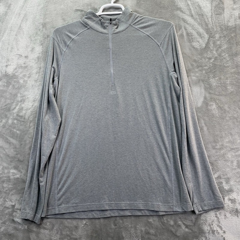Travis Mathew sweater men's large cloud 1/4 Zip Pullover Performance golf gray gallery