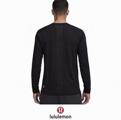 Lululemon Metal Vent Tech LS Shirt Black Mesh Stripe Vent Gym Run Men XL? RARE