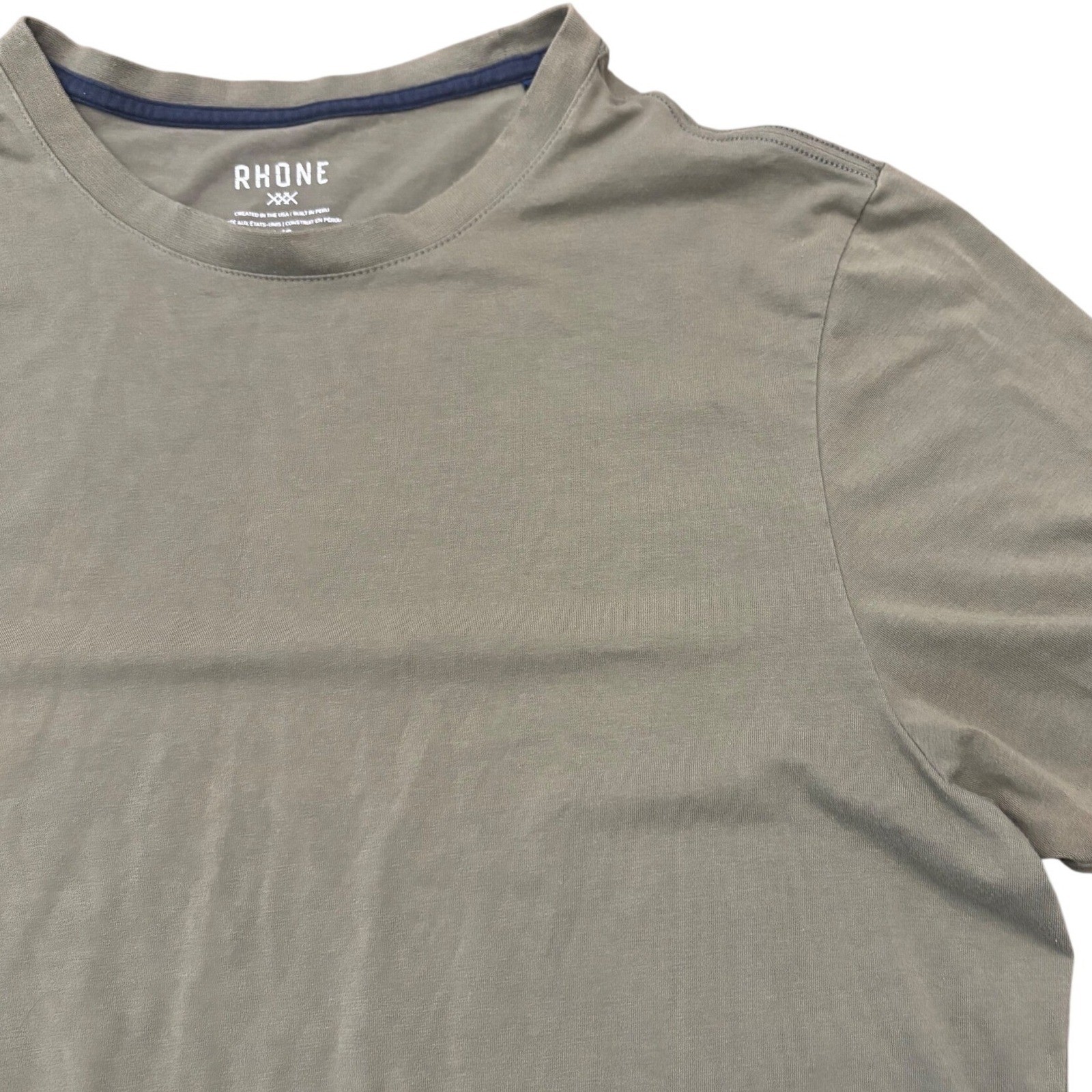 Rhone Element Tee Mens Large Olive Green Pima Cotton Blend Short Sleeve T-Shirt gallery