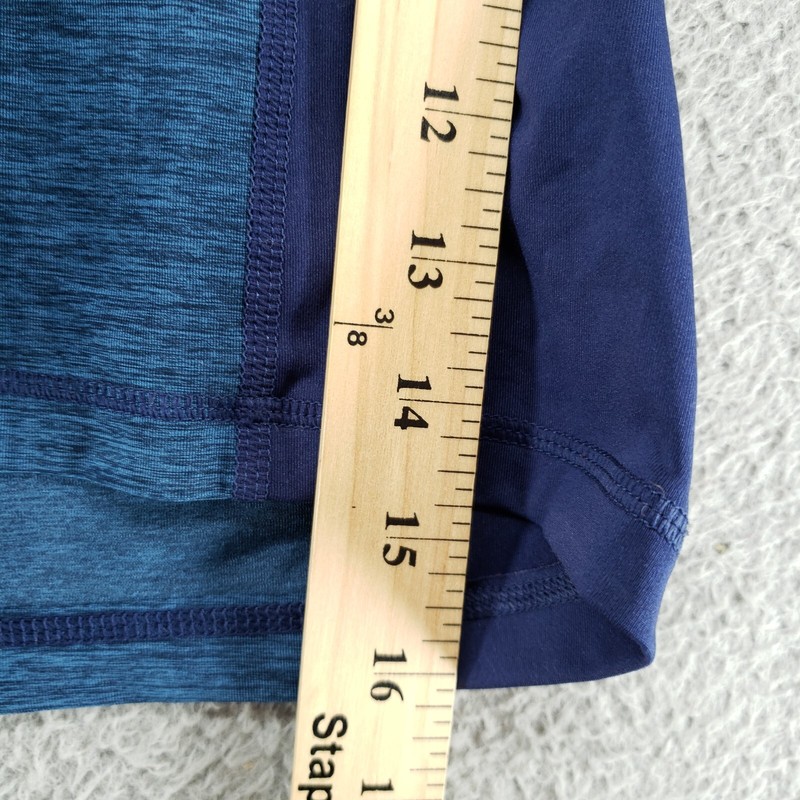Lands’ End Short Sleeve Mock Collar Mens M 38-40 Running Shirt in Gray Blue gallery