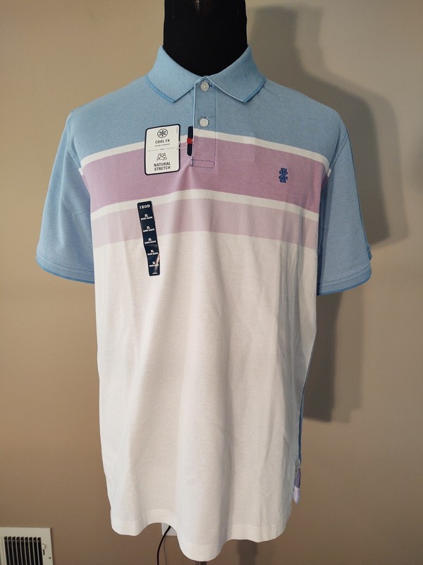 IZOD ADVANTAGE PERFORMANCE COOL FX MEN'S SHORT SLEEVE POLO SHIRT - SIZE XL gallery
