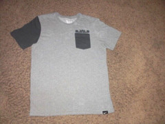 NIKE gray LEBRON JAMES front pocket style dri fit shirt men’s Medium