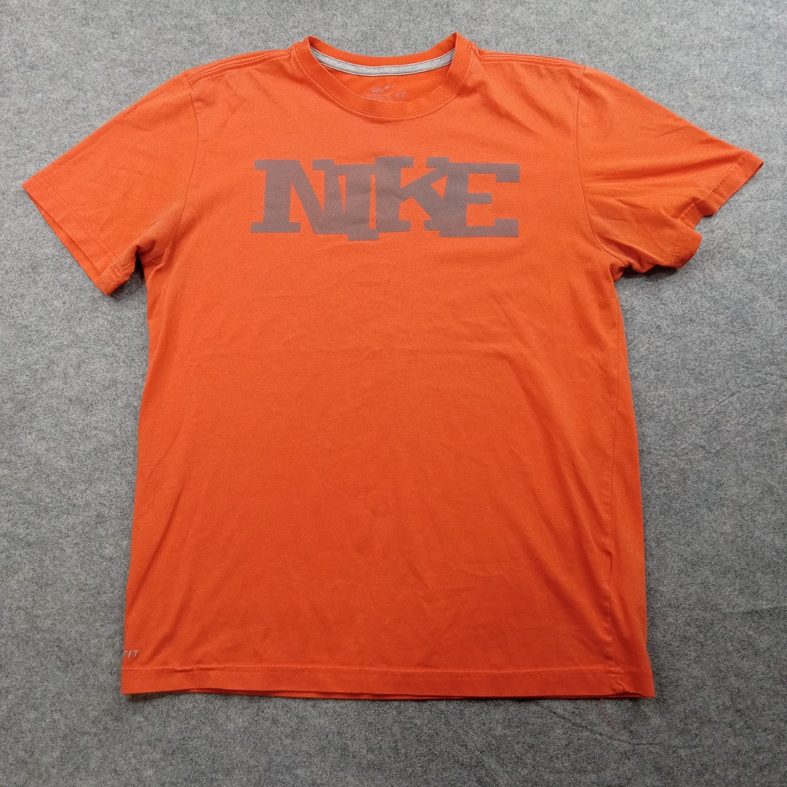 Nike Shirt Mens Small Orange Dri Fit Athletic Training Running Tee Top gallery