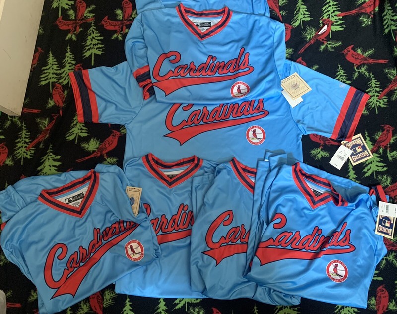 Vintage Style St. Louis Cardinals Cooperstown Official True Fan Jersey Sz L NWT gallery