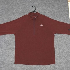 LL Bean Slighly Fitted Pullover Mock Neck Mens XL Tall Burgundy Quarter Zip