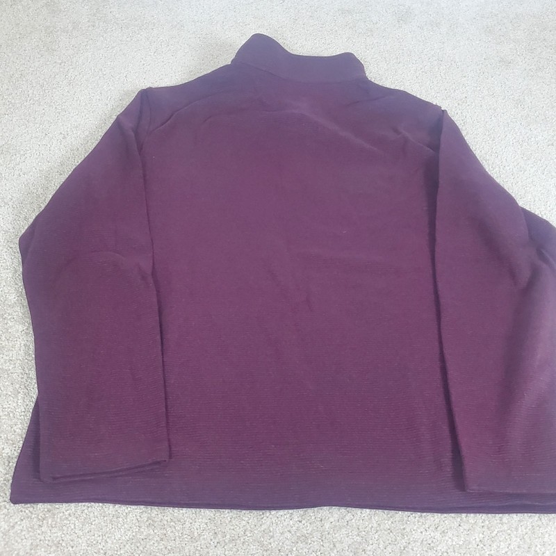 Van Heusen Men's Knit Pullover Size M Burgundy 1/4 Zip Long Sleeve NWTG gallery
