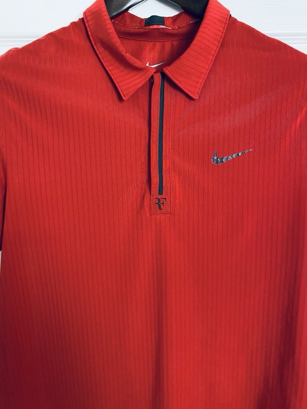 Nike Roger Federer RF 2010 Indian Wells Haiti Tennis Polo Shirt Large Rafa Nadal gallery