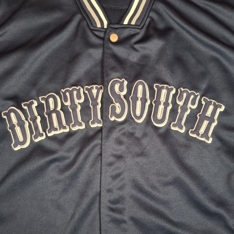 212 NYC Dirty South Track Jacket Men XL Blue Sports Collection Snap Front #03 gallery