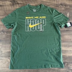 Nike Mens Shirt “Shut Up And Hoop” X-Large Basketball Green NWT