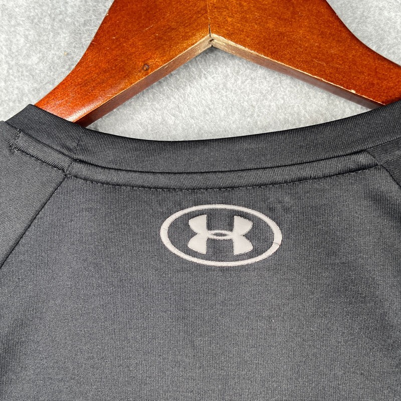 Under Armour Tech Tee Gym Shirt Black Large Performance Stretch Logo Mens gallery