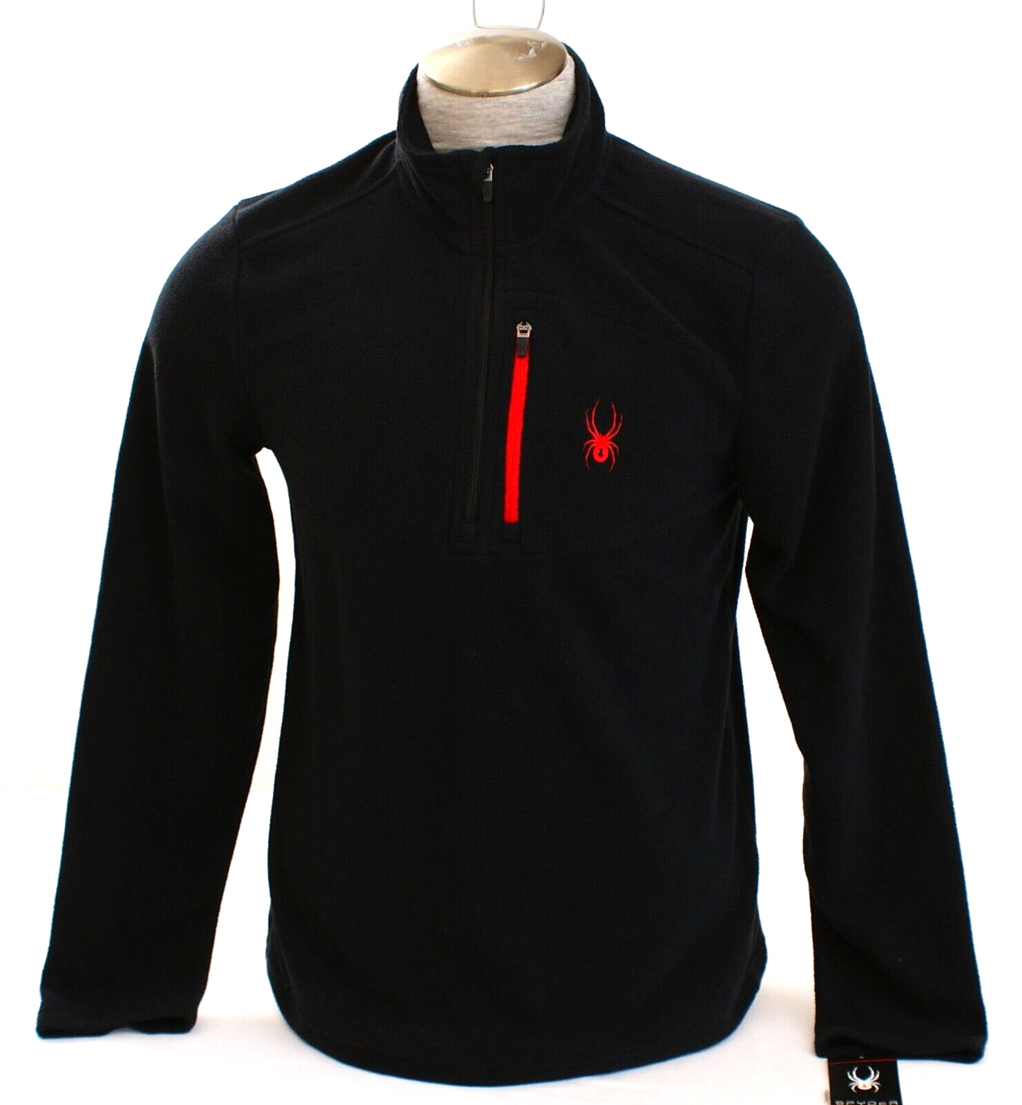 Spyder Black & Red Transport 1/4 Zip Fleece Shirt Men's Size M NWT gallery