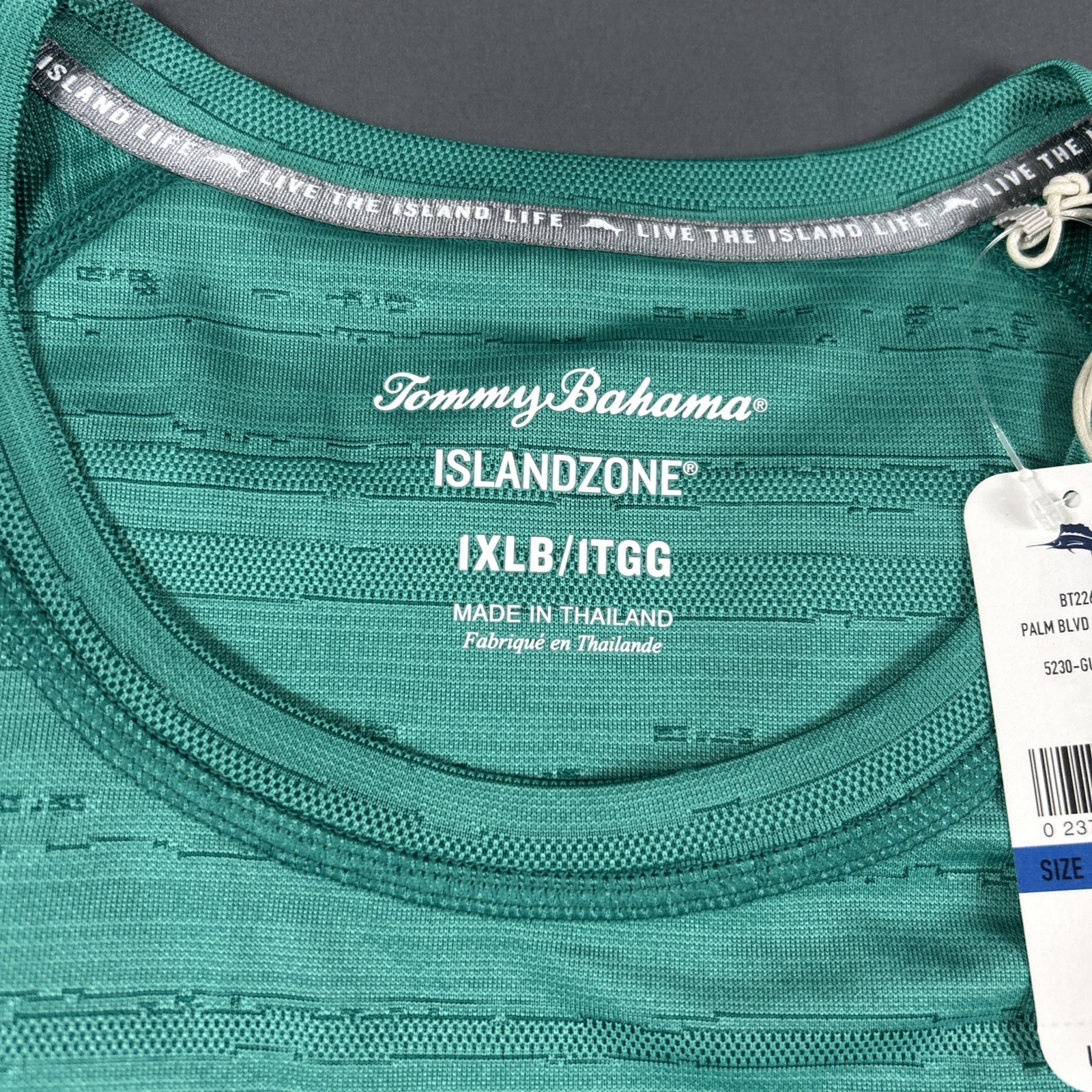 Tommy Bahama Tee T-Shirt LS Island Zone Tropic Print 1XLB Green NWT MSRP $138 gallery