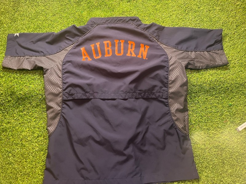 Colosseum Athletics Auburn Tigers Pullover Windbreaker Jacket Men’s Medium Navy gallery