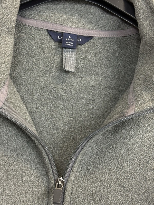 Lands End Pullover Mens Large Gray Polartec Aircore 100 Fleece Half Zip Jacket gallery