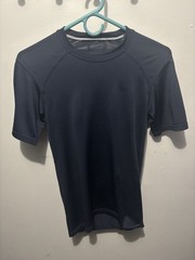 Dark navy blue mens compression Athletic Shirt size small