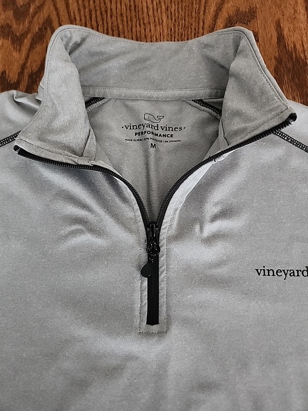 Vineyard Vines Performance Quarter Zip Pullover Men's Medium Gray Golf Active gallery