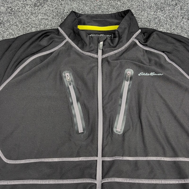 Eddie Bauer Motion Jacket Mens Extra Large Black Free Dry Performance Stretch gallery
