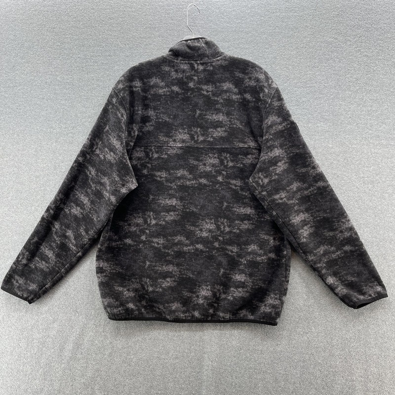 Pajar Pullover Men Large Black Gray Camo T Snap Lightweight Logo Polar Fleece gallery